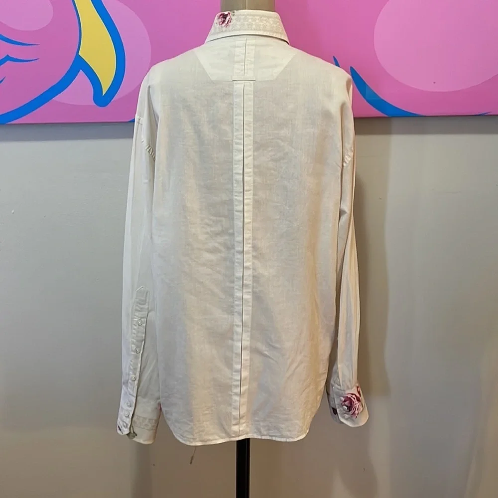 Ben Sherman Cream Red Roses FLoral Shirt_6
